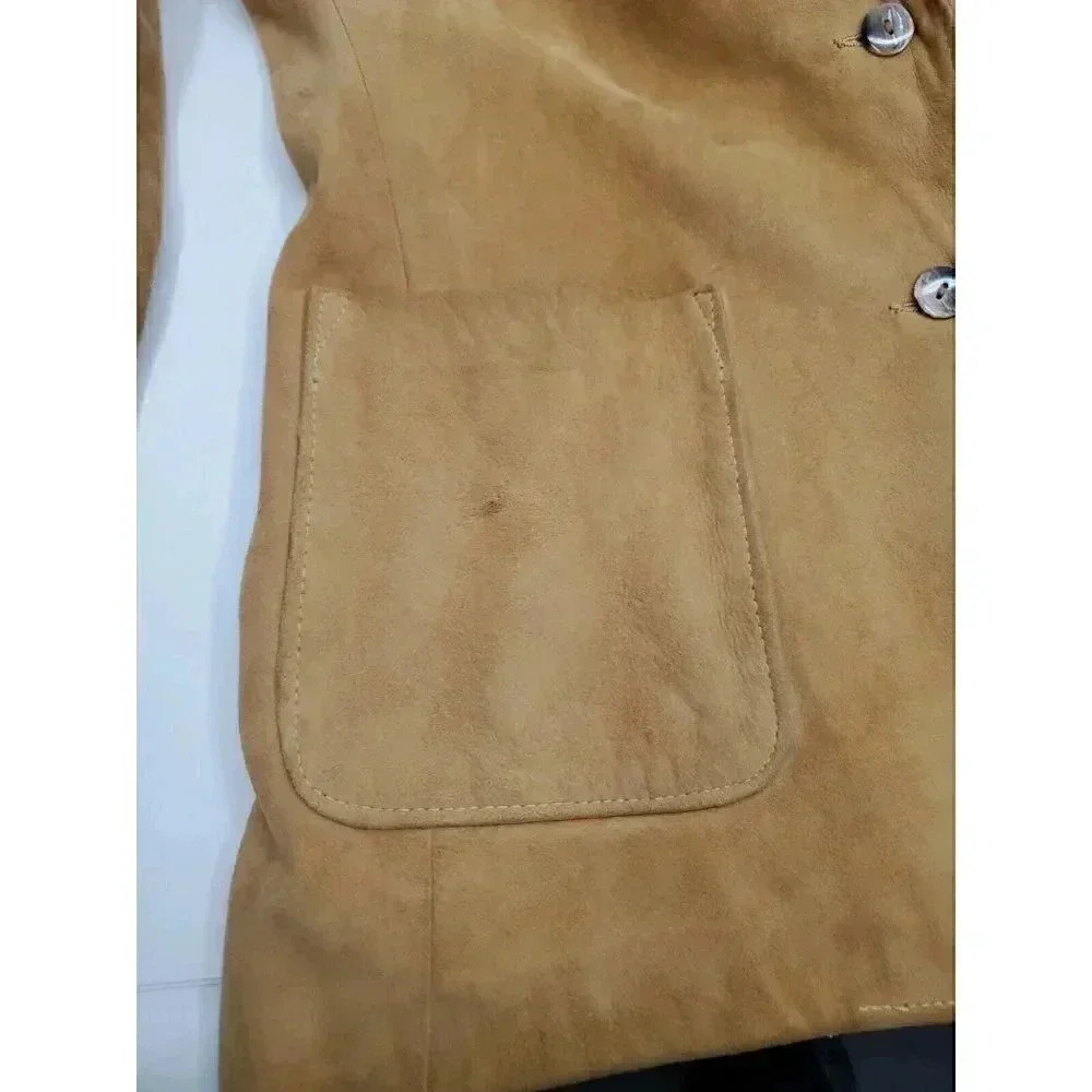Vintage Golden Bear Suede Leather Jacket Men's Size 16 Made in USA - Picture 9 of 13